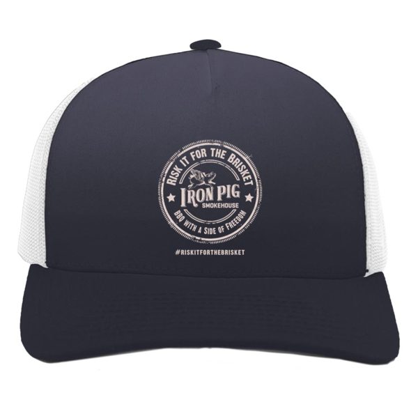 Risk It For the Brisket Trucker Snapback Cap