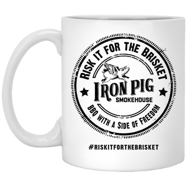 #RiskItForTheBrisket 11oz White Mug
